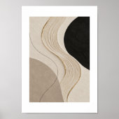 Quiet Current | Minimal Abstract Plaster Art Print Poster (Vorne)
