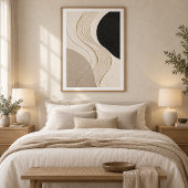 Quiet Current | Minimal Abstract Plaster Art Print Poster