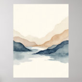 Quiet Currents – Minimal Landschap Poster (Vorne)