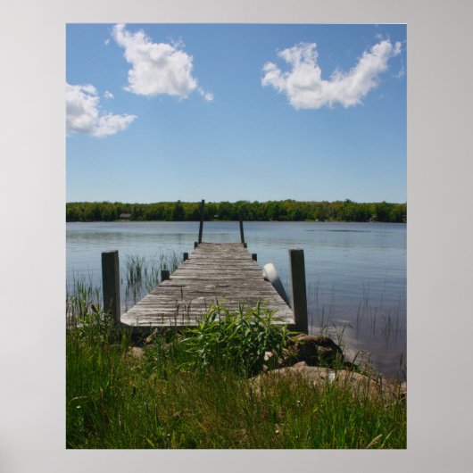 Quiet Dock in the Upper Peninsula Poster (Vorne)