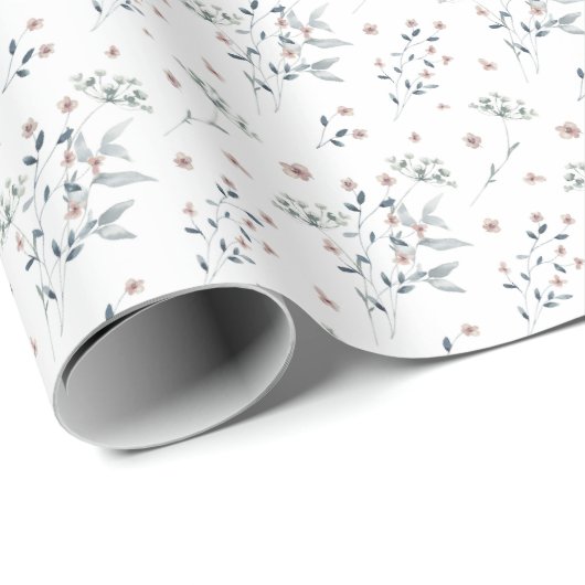 Quiet Elegance: Neutral Wildflower Geschenkpapier (Rolleneckpunkt)