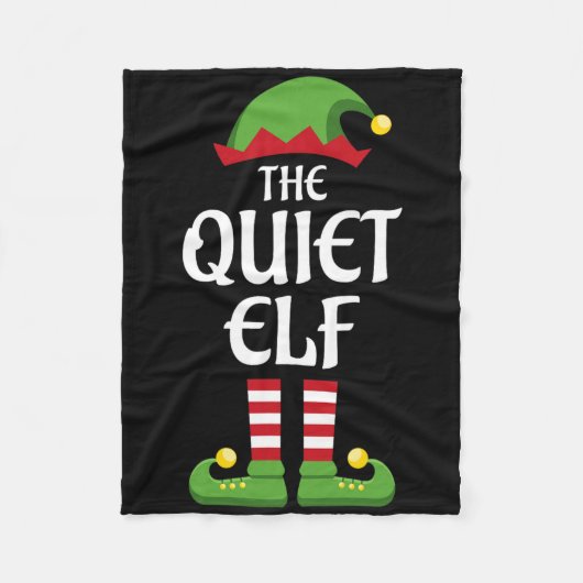 Quiet Elf Family Matching Group Weihnachten Fleecedecke (Vorderseite)