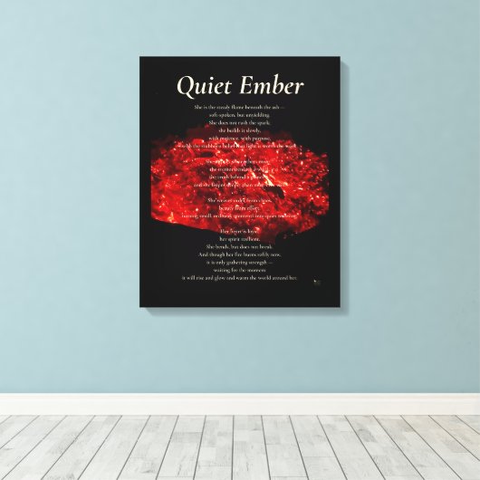 Quiet Ember Leinwanddruck (Insitu (Holzboden))