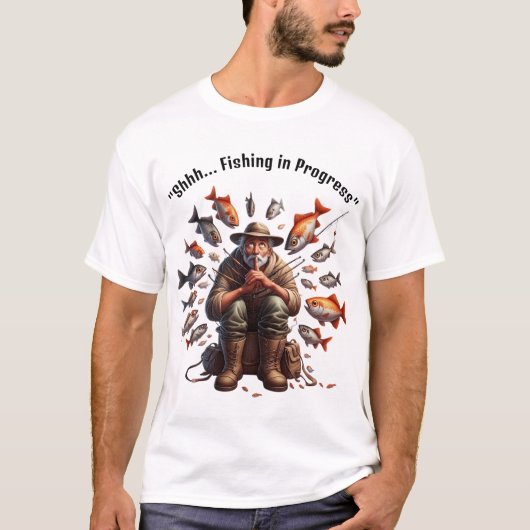 Quiet Fisherman Surrounded by Fish Tee (Vorderseite)