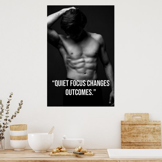 Quiet Focus Changes Outcomes – Quote Poster (Küche)