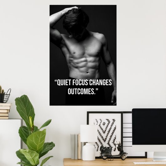 Quiet Focus Changes Outcomes – Quote Poster (Heimbüro)