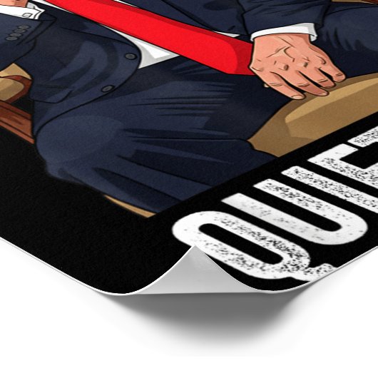 Quiet Ggy Donald Trump Sarcastic Litical Statement Poster (Ecke)