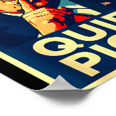 Quiet Ggy Funny Quiet Ggy Retro Vintage Poster (Ecke)