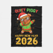 Quiet Ggy Happy New Year 2026 Cute Animal Fleecedecke (Vorderseite)