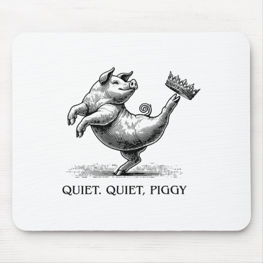 Quiet Ggy Meme Feminist Subtle Humor Protest Resis Mousepad (Vorne)
