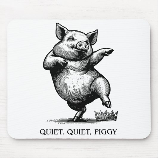 Quiet Ggy Meme Feminist Subtle Humor Protest Resis Mousepad (Vorne)