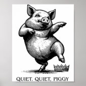 Quiet Ggy Meme Feminist Subtle Humor Protest Resis Poster (Vorne)