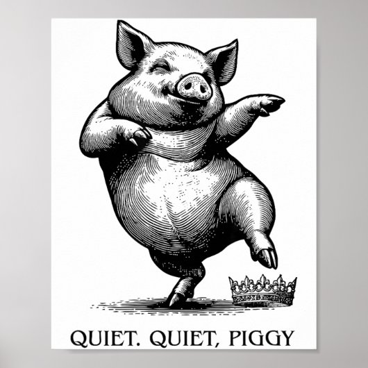 Quiet Ggy Meme Feminist Subtle Humor Protest Resis Poster (Vorne)