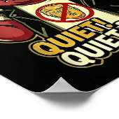 Quiet Ggy Sarcastic Litical Humor Funny Design Gif Poster (Ecke)