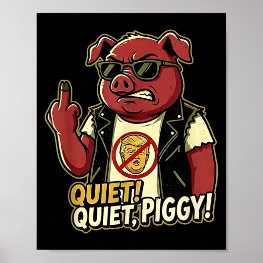 Quiet Ggy Sarcastic Litical Humor Funny Design Gif Poster (Vorne)