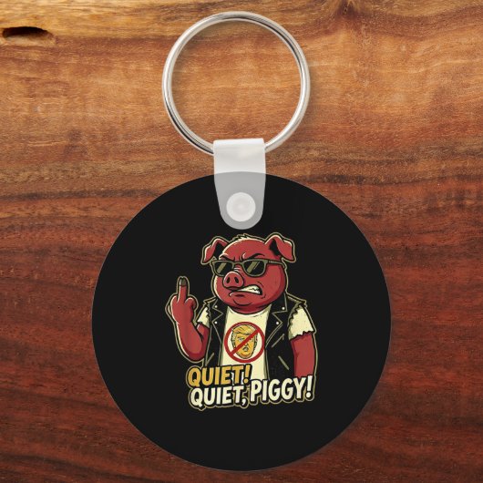 Quiet Ggy Sarcastic Litical Humor Funny Design Gif Schlüsselanhänger (Vorderseite)