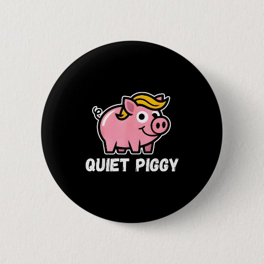 Quiet Ggy Snarky Litical G Joke Design Button (Vorderseite)