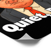 Quiet Ggy Snarky Litical G Joke Design Poster (Ecke)