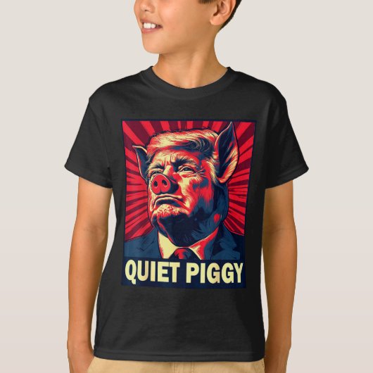 Quiet Ggy Snarky Litical G Joke Design T-Shirt (Vorderseite)