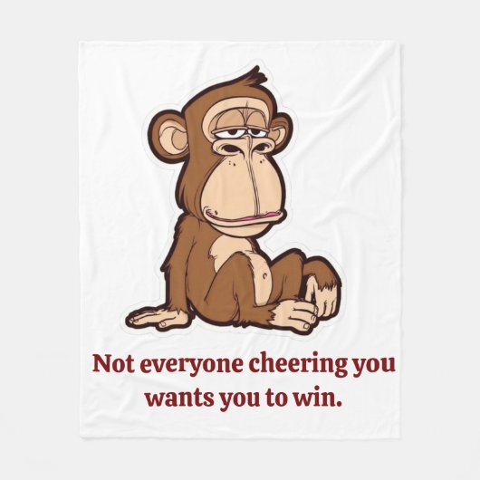 Quiet Growth Monkey Fleece Blanket (Vorderseite)