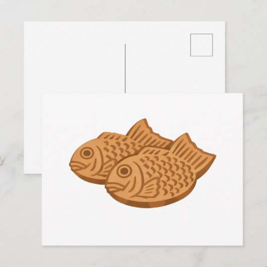 Quiet Icons – Japanese Taiyaki Postkarte (Vorne/Hinten)