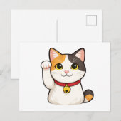 Quiet Icons – Lucky Cat Postkarte (Vorne/Hinten)