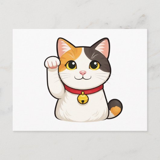 Quiet Icons – Lucky Cat Postkarte (Vorderseite)