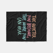 Quiet Introvert Silent Silence Quote The Quieter Y Fleecedecke (Vorderseite (Horizontal))