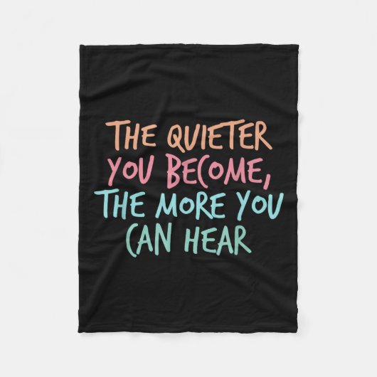 Quiet Introvert Silent Silence Quote The Quieter Y Fleecedecke (Vorderseite)