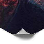 Quiet Lake Sunset Poster, Reflective Mountain Dusk Poster (Ecke)