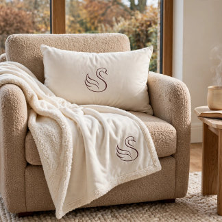 Quiet Luxury Minimalist Schwan-Kissen für den Rück Lendenkissen