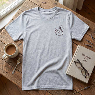 Quiet Luxury Minimalistischer Schwan-Kamm T-Shirt 
