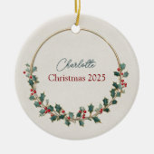 Quiet Luxury Personalized Christmas Ornament (Vorne)