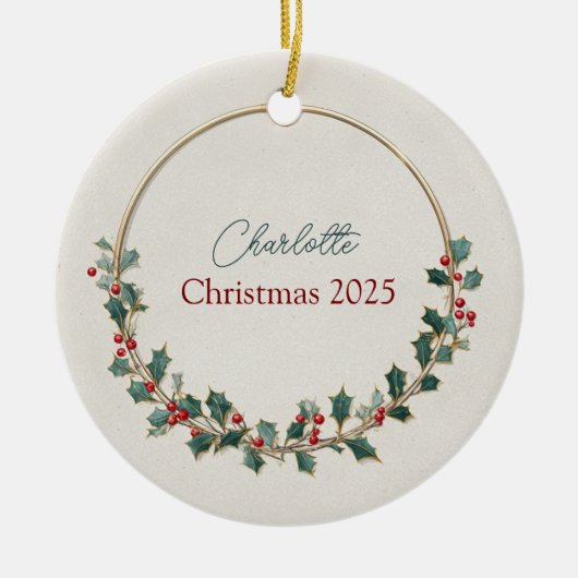Quiet Luxury Personalized Christmas Ornament (Vorne)