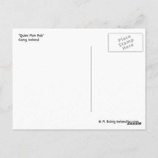 Quiet Man Pub Postcard Postkarte (Rückseite)
