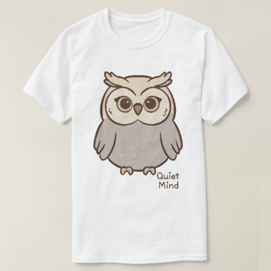 Quiet Mind Owl T-Shirt (Design vorne)
