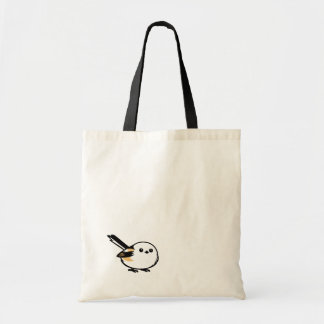 Quiet Minimal Long-Tailed Tit Illustration Tragetasche
