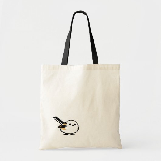 Quiet Minimal Long-Tailed Tit Illustration Tragetasche (Vorne)