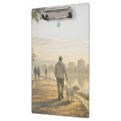 Quiet Morning Walk – Veterinary Clinic Clipboard Klemmbrett (Links)