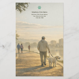 Quiet Morning Walk – Veterinary Clinic Stationery Briefpapier