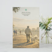 Quiet Morning Walk – Veterinary Clinic Stationery Briefpapier (Stehend Vorderseite)