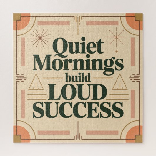 Quiet Mornings Build Loud Success Puzzle (Vertikal)
