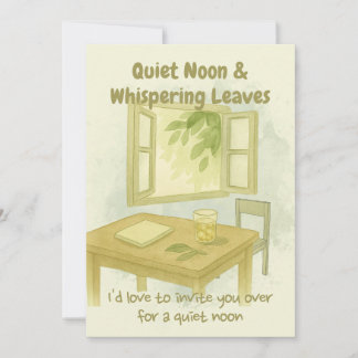 Quiet Noon & Whispering Leaves - Calm Summer Invit Einladung