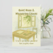 Quiet Noon & Whispering Leaves - Calm Summer Invit Einladung (Stehend Vorderseite)