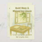 Quiet Noon & Whispering Leaves - Calm Summer Invit Einladung (Vorne/Hinten)
