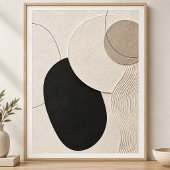 Quiet Orbit | Minimal Abstract Plaster Art Print Poster