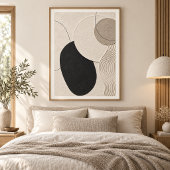 Quiet Orbit | Minimal Abstract Plaster Art Print Poster