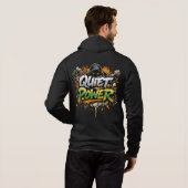 Quiet Power Graffiti Street Art Design Hoodie (Schwarz voll)