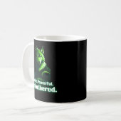 Quiet Powerful Unbothered Wolf Minimal Quote Kaffeetasse (Vorderseite Links)
