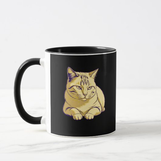 Quiet Presence – Calm Resting Cat Tasse (Links)